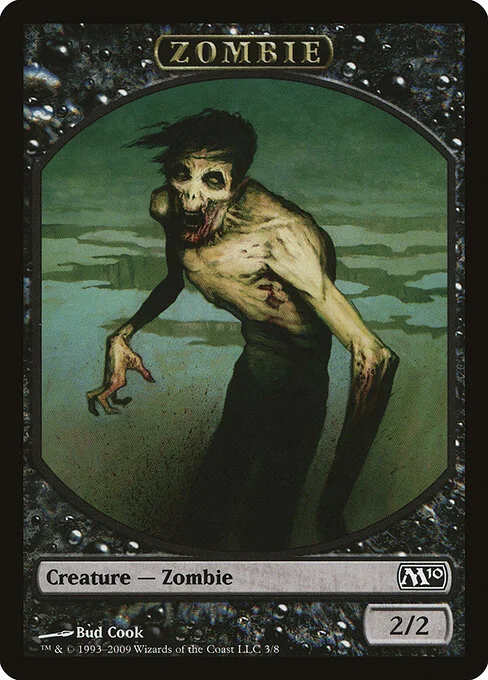 Zombie, carta Magic di tipo Token Creature — Zombie illustrata da Bud Cook