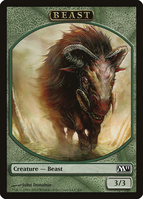 Beast, carta Magic di tipo Token Creature — Beast illustrata da John Donahue