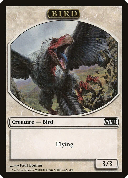 Bird, carta Magic di tipo Token Creature — Bird illustrata da Paul Bonner