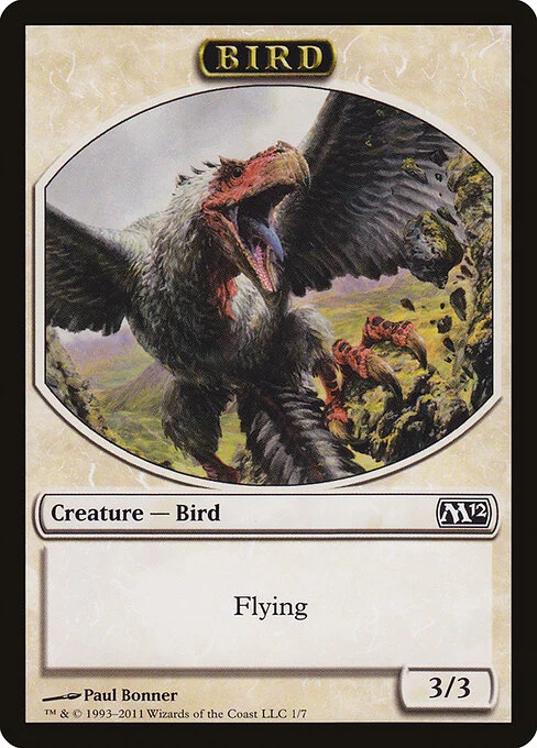 Bird, carta Magic di tipo Token Creature — Bird illustrata da Paul Bonner
