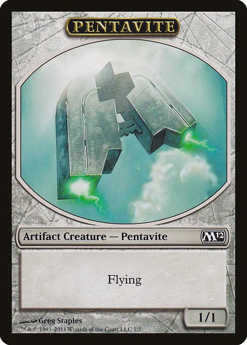 Pentavite, carta Magic di tipo Token Artifact Creature — Pentavite illustrata da Greg Staples