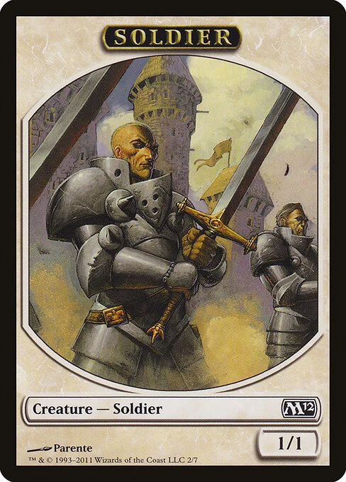 Soldier, carta Magic di tipo Token Creature — Soldier illustrata da Paolo Parente