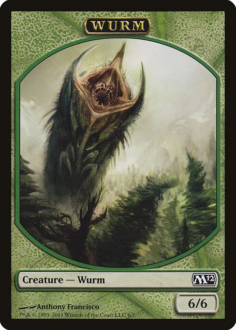 Wurm, carta Magic di tipo Token Creature — Wurm illustrata da Anthony Francisco