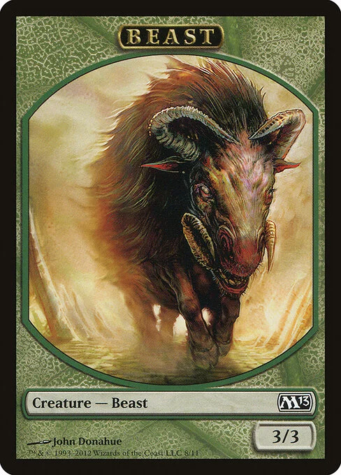 Beast, carta Magic di tipo Token Creature — Beast illustrata da John Donahue