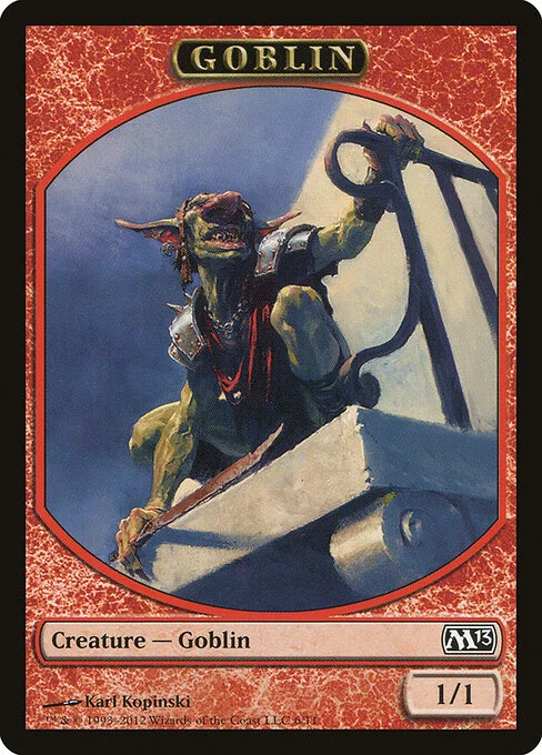 Goblin, carta Magic di tipo Token Creature — Goblin illustrata da Karl Kopinski
