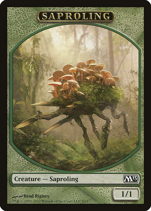 Saproling, carta Magic di tipo Token Creature — Saproling illustrata da Brad Rigney