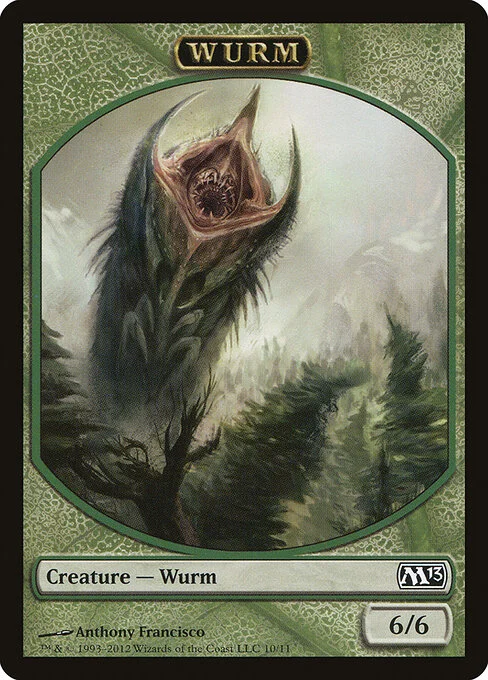 Wurm, carta Magic di tipo Token Creature — Wurm illustrata da Anthony Francisco