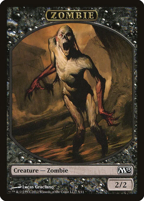 Zombie, carta Magic di tipo Token Creature — Zombie illustrata da Lucas Graciano