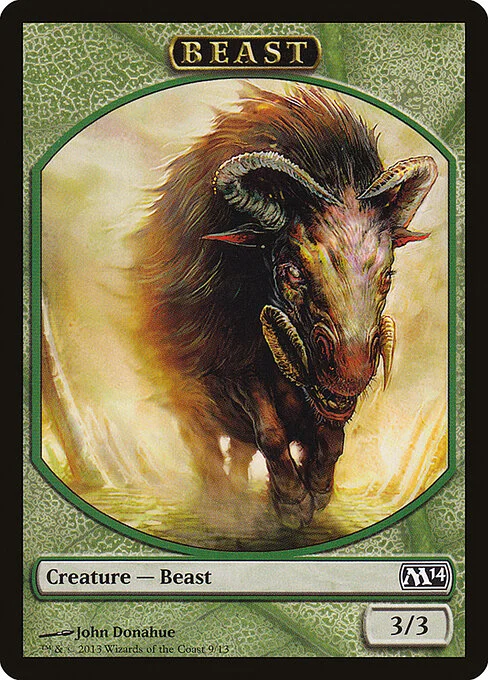 Beast, carta Magic di tipo Token Creature — Beast illustrata da John Donahue