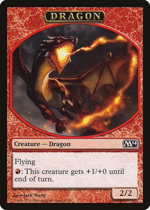 Dragon, carta Magic di tipo Token Creature — Dragon illustrata da Jack Wang
