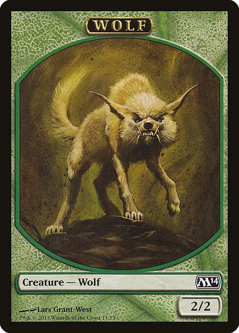 Wolf, carta Magic di tipo Token Creature — Wolf illustrata da Lars Grant-West