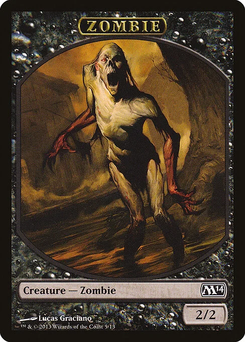 Zombie, carta Magic di tipo Token Creature — Zombie illustrata da Lucas Graciano