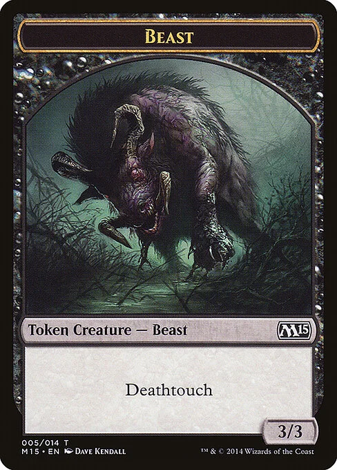 Beast, carta Magic di tipo Token Creature — Beast illustrata da Dave Kendall