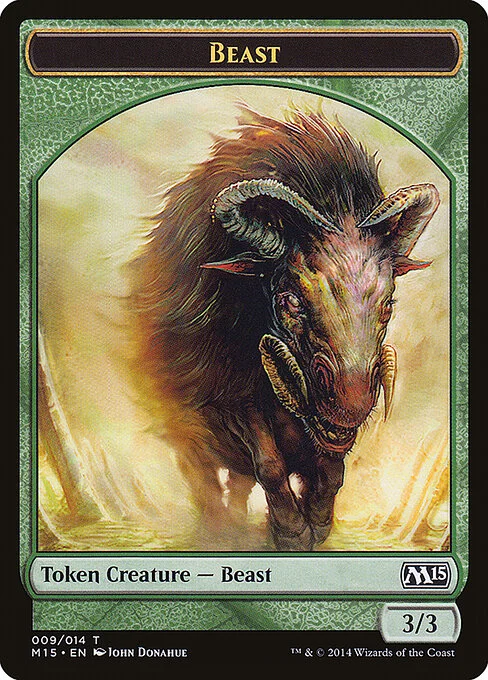 Beast, carta Magic di tipo Token Creature — Beast illustrata da John Donahue