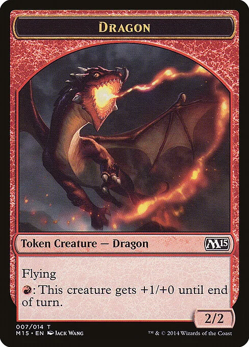 Dragon, carta Magic di tipo Token Creature — Dragon illustrata da Jack Wang