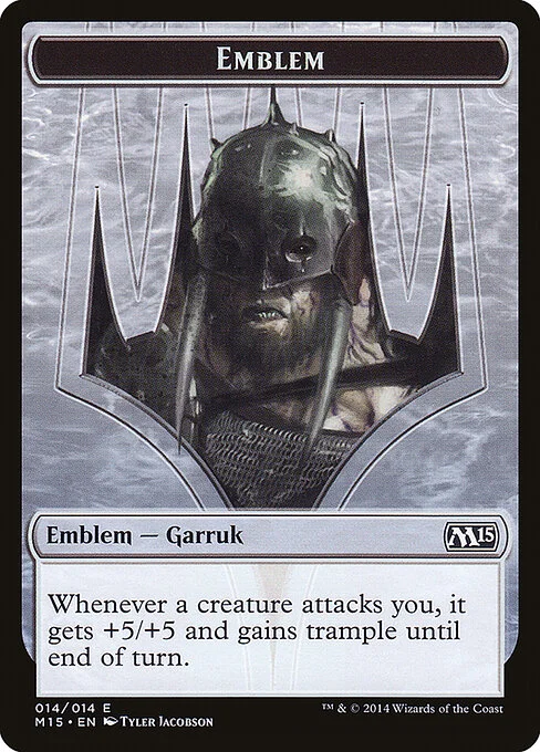 Garruk, Apex Predator Emblem, carta Magic di tipo Emblem — Garruk illustrata da Tyler Jacobson