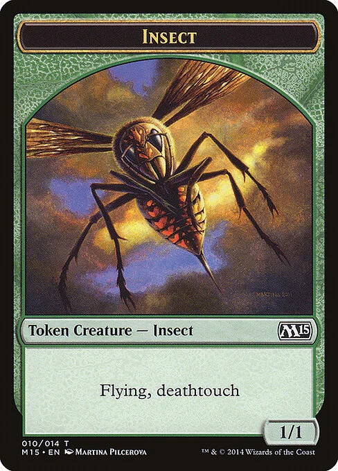 Insect, carta Magic di tipo Token Creature — Insect illustrata da Martina Pilcerova