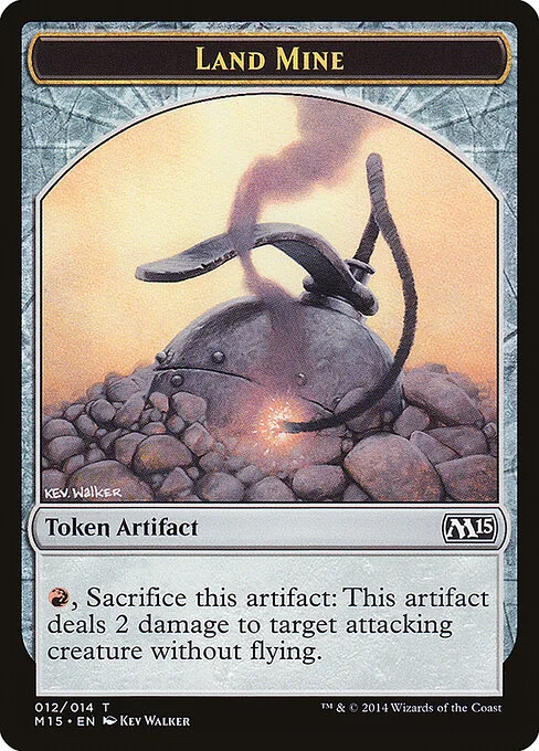 Land Mine, carta Magic di tipo Token Artifact illustrata da Kev Walker