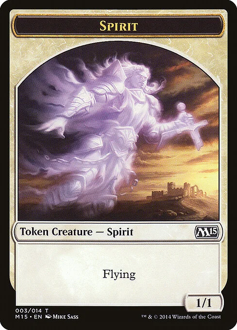 Spirit, carta Magic di tipo Token Creature — Spirit illustrata da Mike Sass