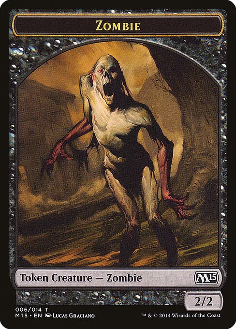 Zombie, carta Magic di tipo Token Creature — Zombie illustrata da Lucas Graciano