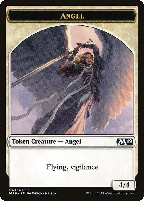 Angel, carta Magic di tipo Token Creature — Angel illustrata da Winona Nelson