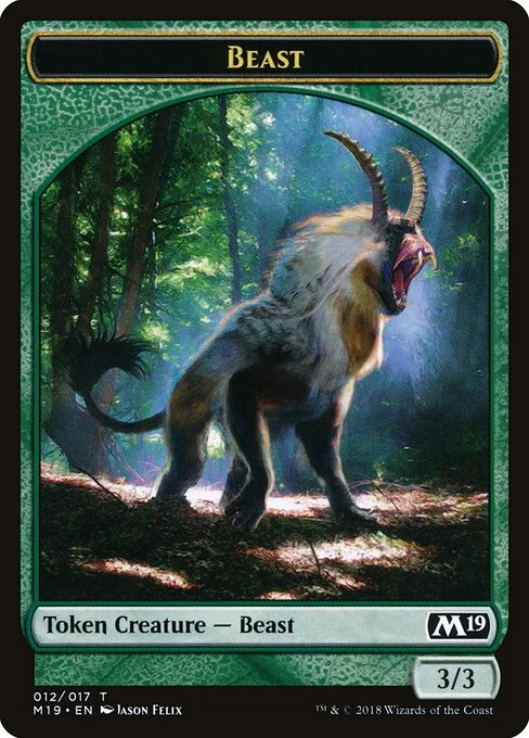 Beast, carta Magic di tipo Token Creature — Beast illustrata da Jason Felix