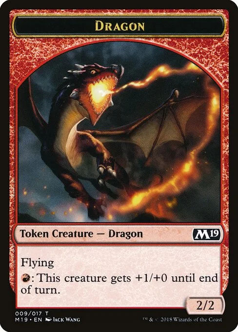 Dragon, carta Magic di tipo Token Creature — Dragon illustrata da Jack Wang