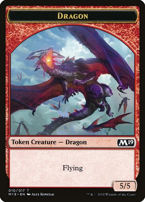 Dragon, carta Magic di tipo Token Creature — Dragon illustrata da Alex Konstad