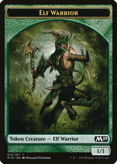 Elf Warrior, carta Magic di tipo Token Creature — Elf Warrior illustrata da William O'Connor