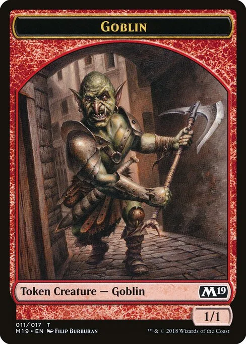 Goblin, carta Magic di tipo Token Creature — Goblin illustrata da Filip Burburan