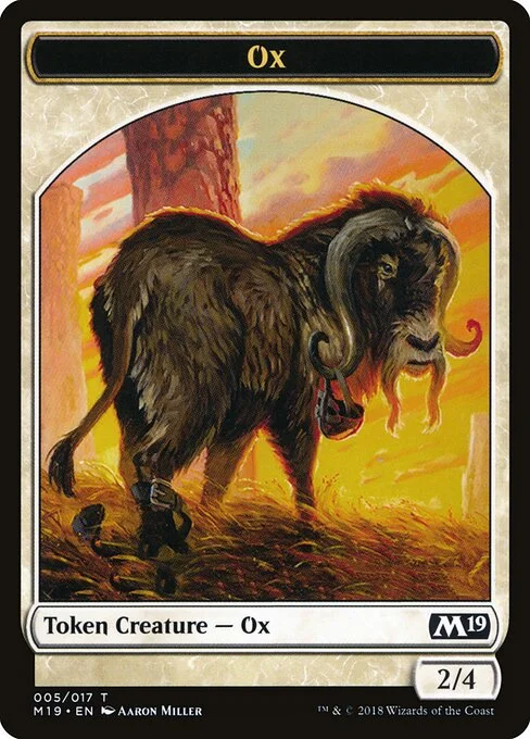 Ox, carta Magic di tipo Token Creature — Ox illustrata da Aaron Miller