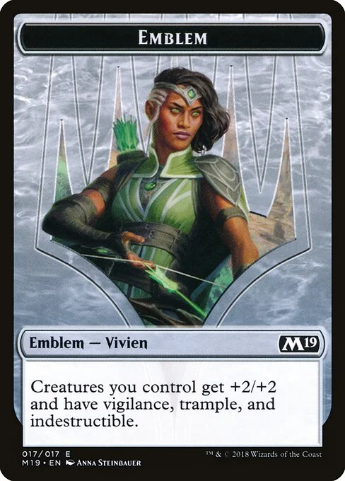 Vivien Reid Emblem, carta Magic di tipo Emblem — Vivien illustrata da Anna Steinbauer