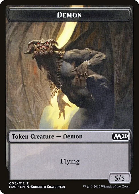 Demon, carta Magic di tipo Token Creature — Demon illustrata da Sidharth Chaturvedi