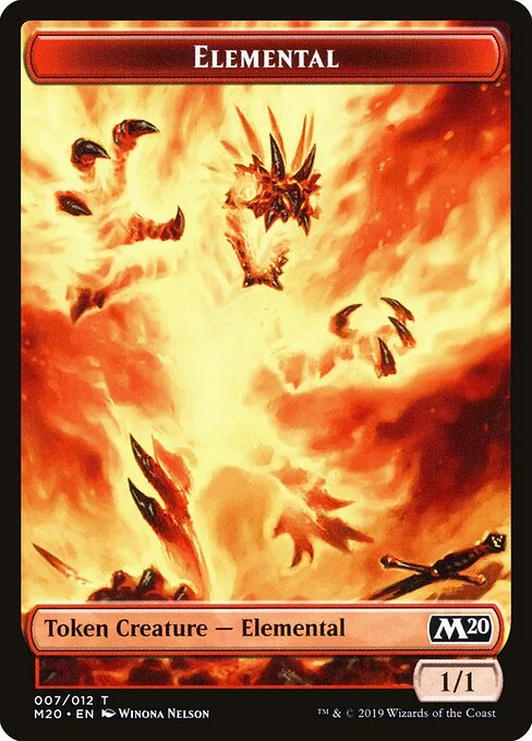Elemental, carta Magic di tipo Token Creature — Elemental illustrata da Winona Nelson