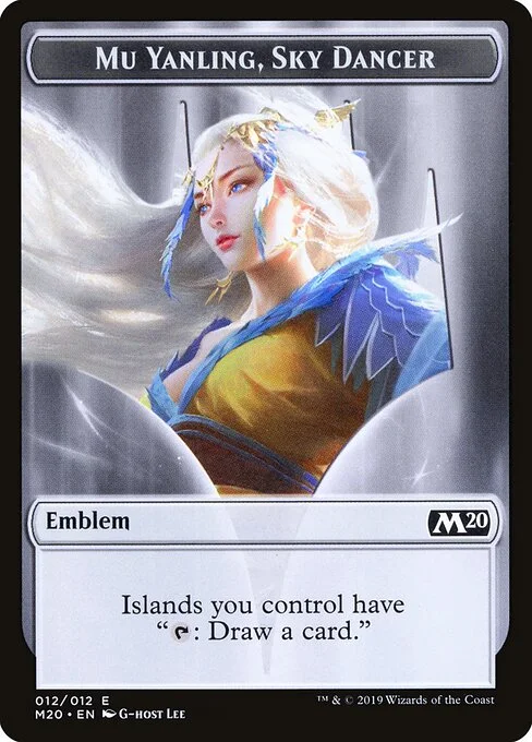 Mu Yanling, Sky Dancer Emblem, carta Magic di tipo Emblem illustrata da G-host Lee