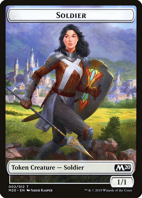Soldier, carta Magic di tipo Token Creature — Soldier illustrata da Jakub Kasper