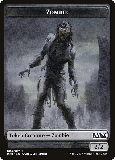 Zombie, carta Magic di tipo Token Creature — Zombie illustrata da Anna Steinbauer