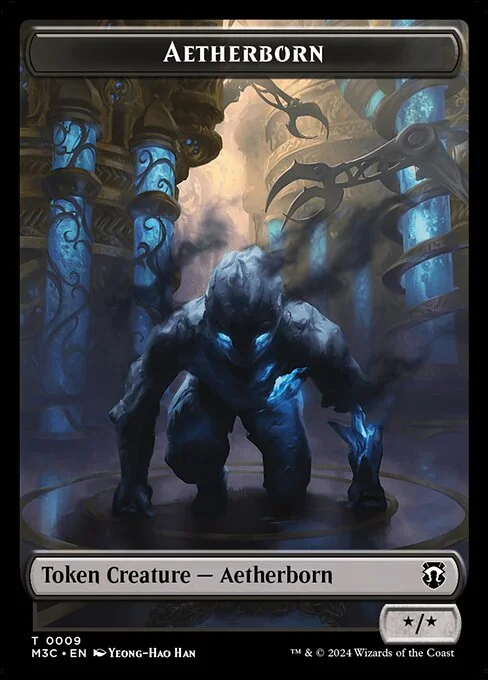 Aetherborn, carta Magic di tipo Token Creature — Aetherborn illustrata da Yeong-Hao Han