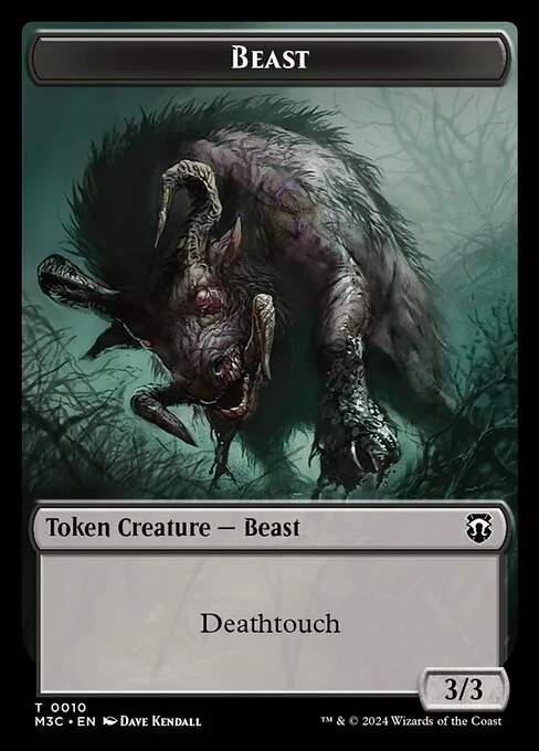 Beast, carta Magic di tipo Token Creature — Beast illustrata da Dave Kendall