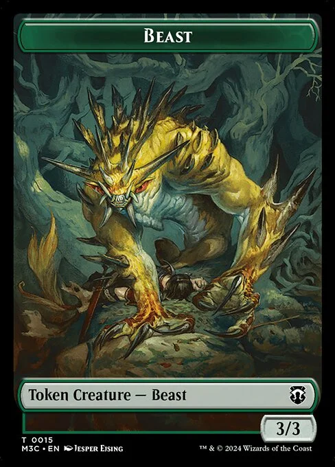 Beast, carta Magic di tipo Token Creature — Beast illustrata da Jesper Ejsing