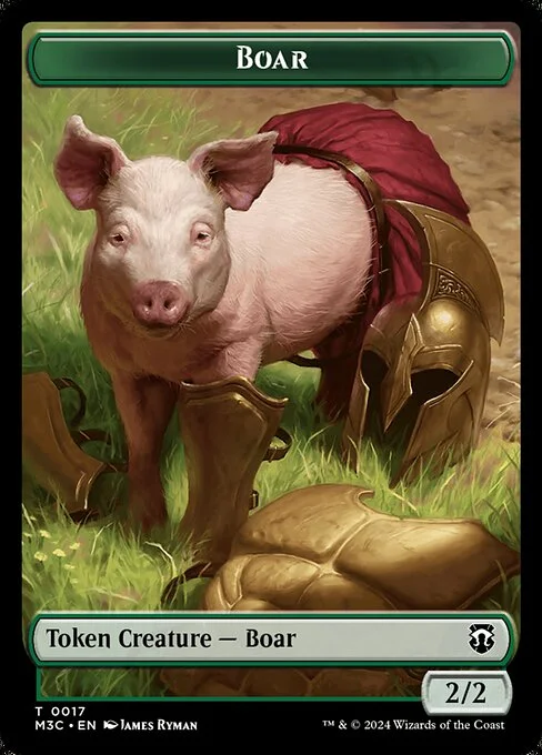Boar, carta Magic di tipo Token Creature — Boar illustrata da James Ryman