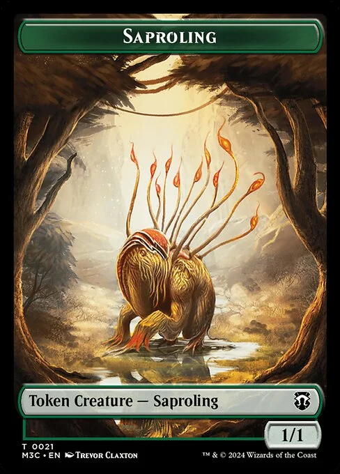 Saproling, carta Magic di tipo Token Creature — Saproling illustrata da Trevor Claxton