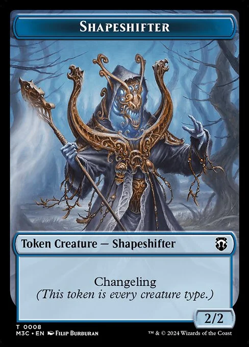 Shapeshifter, carta Magic di tipo Token Creature — Shapeshifter illustrata da Filip Burburan
