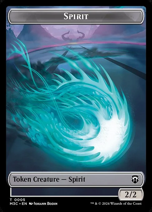 Spirit, carta Magic di tipo Token Creature — Spirit illustrata da Johann Bodin