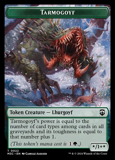 Tarmogoyf, carta Magic di tipo Token Creature — Lhurgoyf illustrata da Camille Alquier