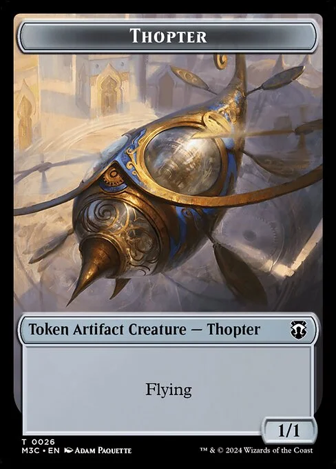 Thopter, carta Magic di tipo Token Artifact Creature — Thopter illustrata da Adam Paquette