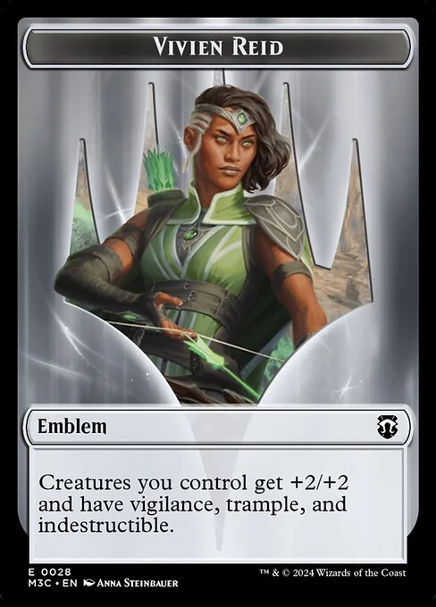 Vivien Reid Emblem, carta Magic di tipo Emblem — Vivien illustrata da Anna Steinbauer