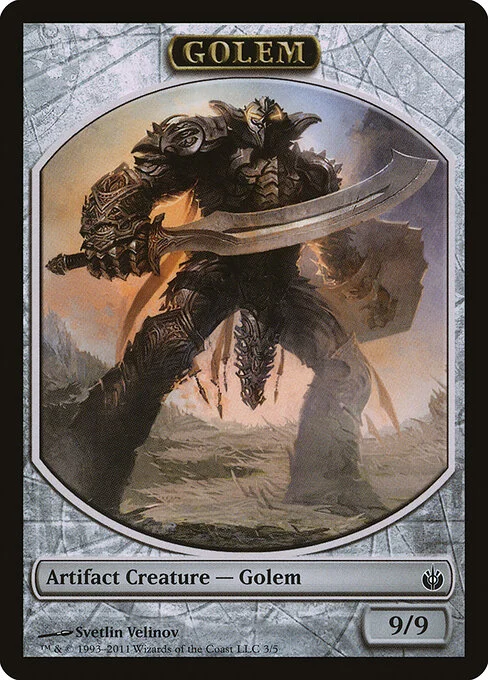 Golem, carta Magic di tipo Token Artifact Creature — Golem illustrata da Svetlin Velinov