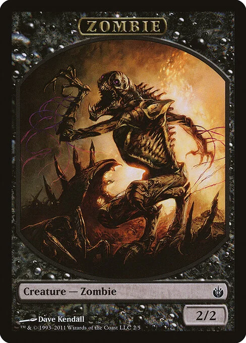 Zombie, carta Magic di tipo Token Creature — Zombie illustrata da Dave Kendall