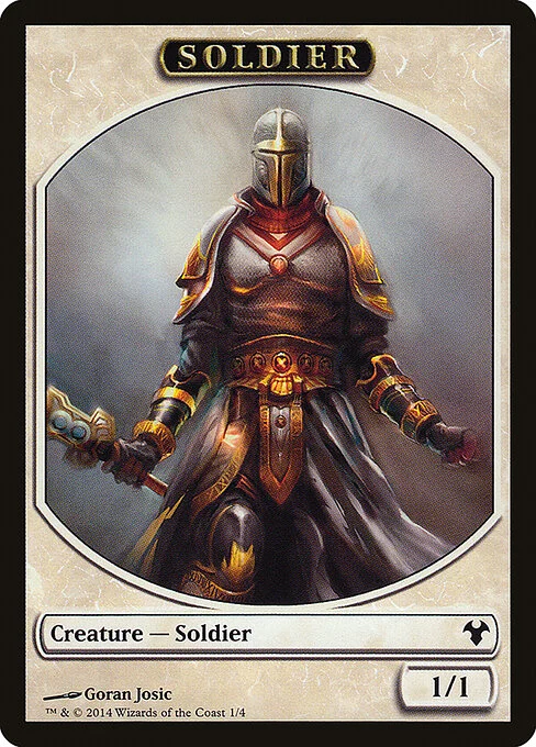 Soldier, carta Magic di tipo Token Creature — Soldier illustrata da Goran Josic